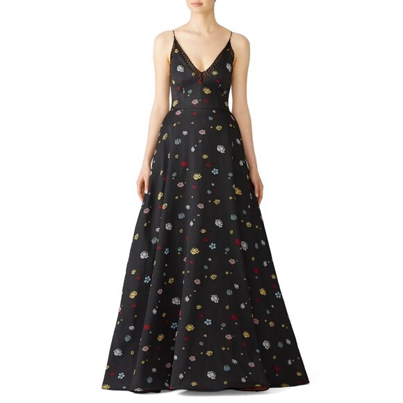 Monique Lhuillier Dresses & Skirts - R-66. Monique Lhuillier Black Multi Floral Gown US 16